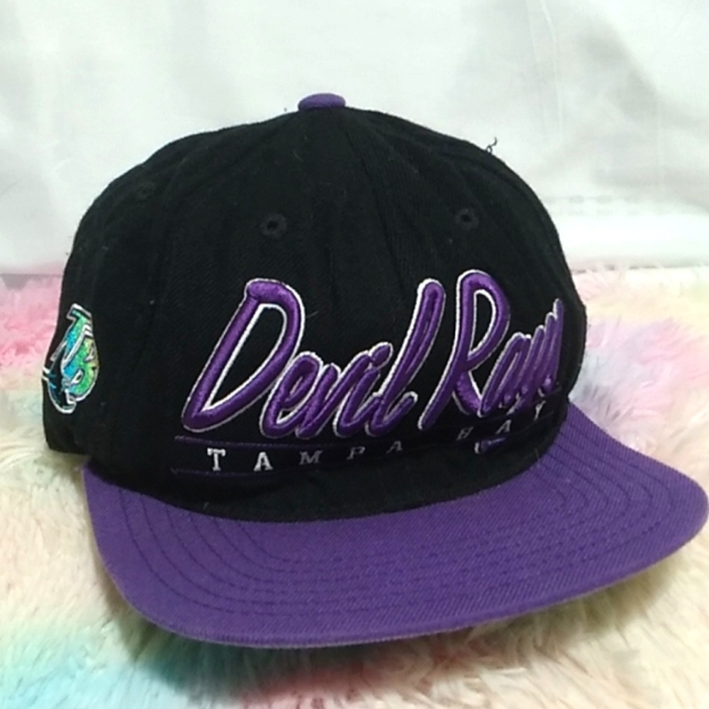 SALE! HTF! Vintage Devil Rays Tampa Bay Wool Blend Cooperstown Snap Back Hat